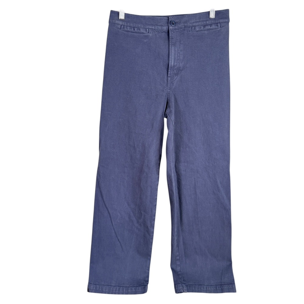 Madewell Wide Leg Pants in Slate Blue